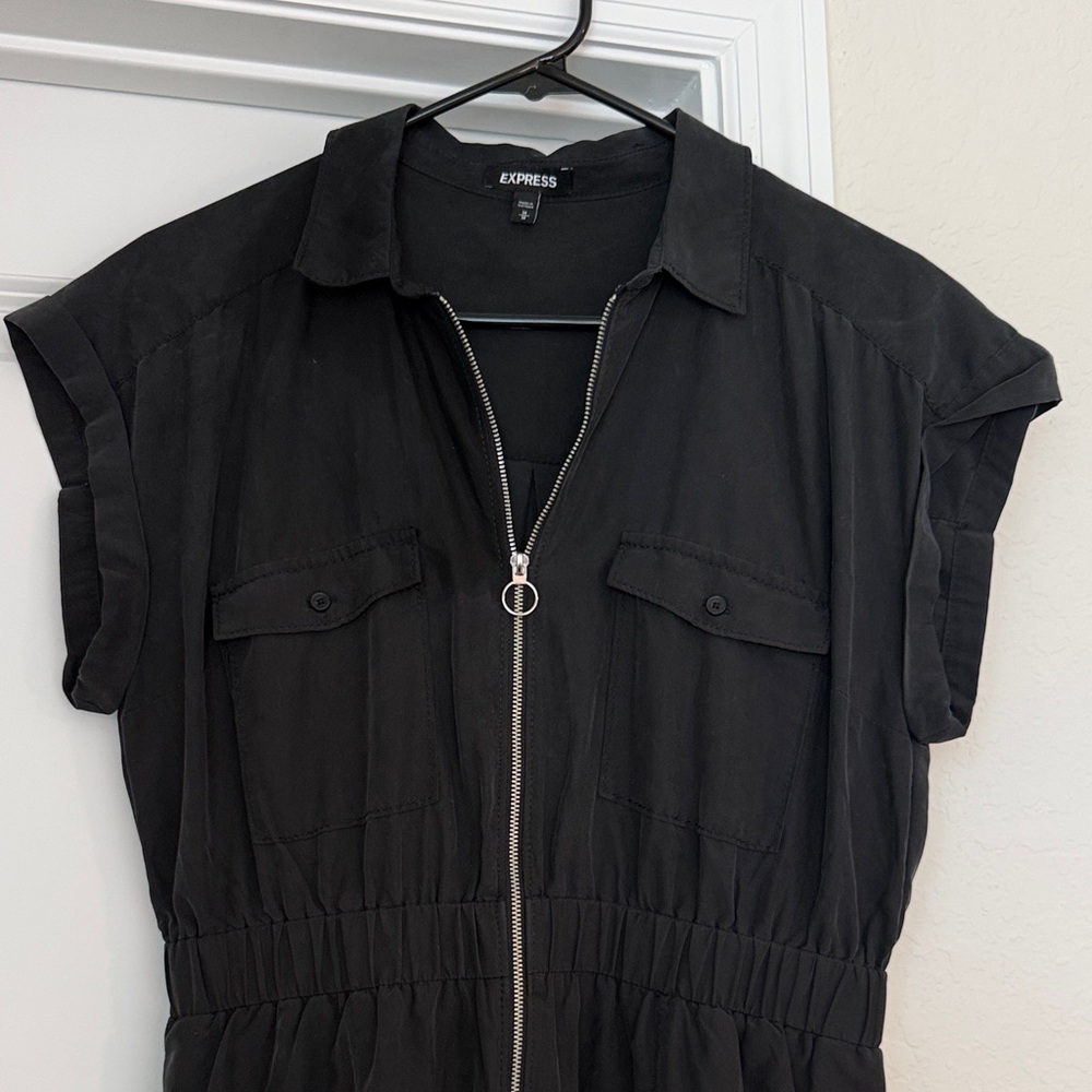 Express Black Mini Dress with Zipper